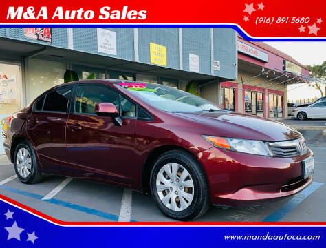 2012 Honda Civic for sale at M&A Auto Sales in Sacramento CA