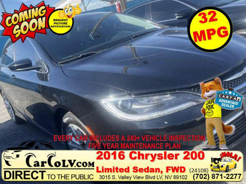 2016 Chrysler 200 for sale at The Car Company in Las Vegas NV
