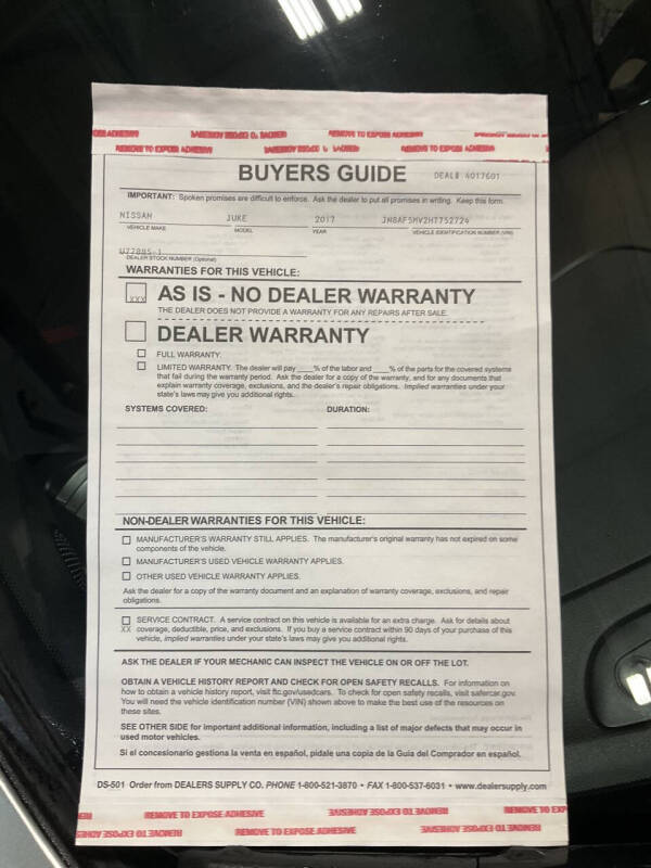 2017 Nissan JUKE SL