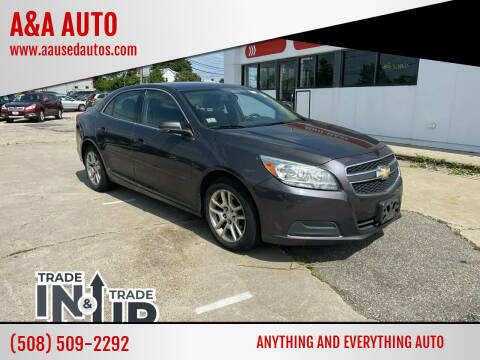 2013 Chevrolet Malibu for sale at A&A AUTO in Fairhaven MA