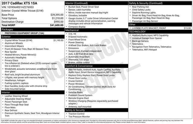 2017 Cadillac XT5 Base's photo