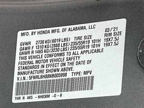 2022 Honda Odyssey Touring