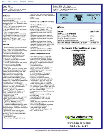 2016 Toyota Camry SE