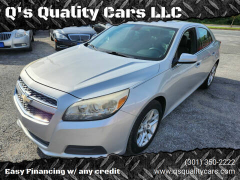 2013 Chevrolet Malibu for sale at Q's Quality Cars LLC in Capitol Heights MD