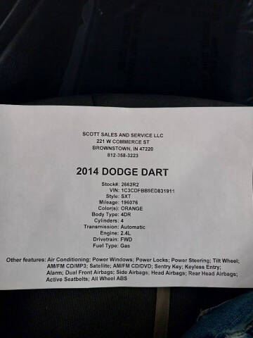 2014 Dodge Dart SXT