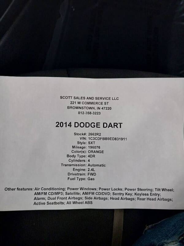 2014 Dodge Dart SXT