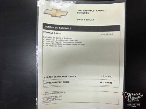2011 Chevrolet Camaro SS