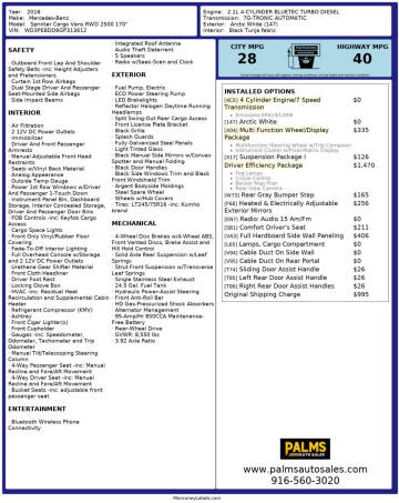 2016 Mercedes-Benz Sprinter