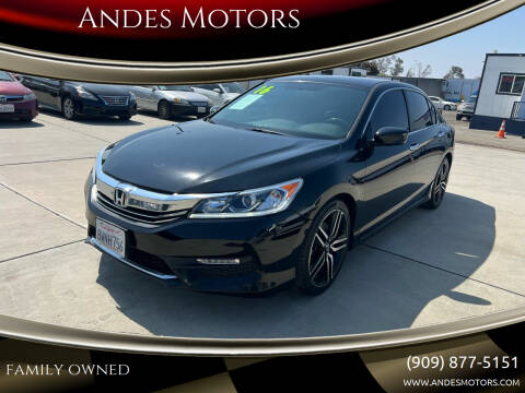 2016 Honda Accord for sale at Andes Motors in Bloomington CA