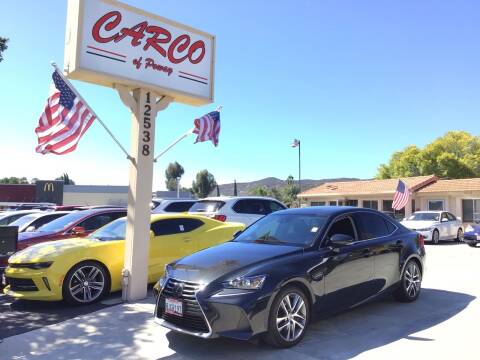 2019 Lexus IS 300 for sale at CARCO SALES & FINANCE - CARCO OF POWAY in Poway CA