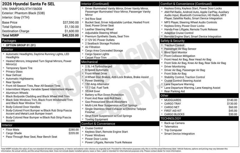 2026 Hyundai Santa Fe SEL