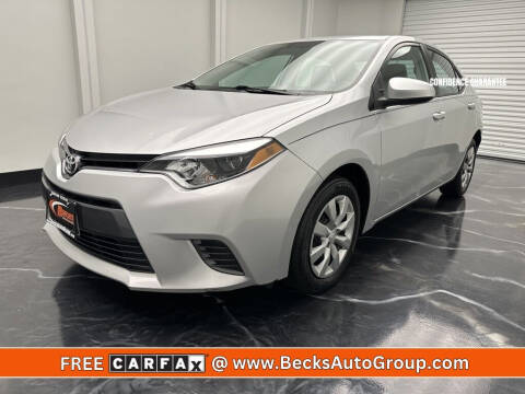 2015 Toyota Corolla for sale at Becks Auto Group in Mason OH