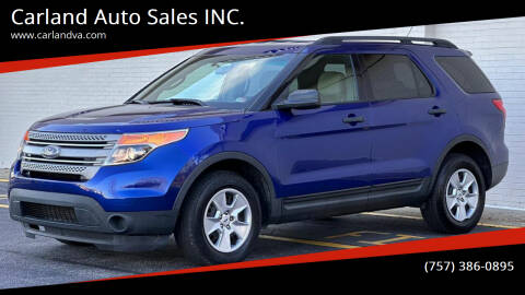 2013 Ford Explorer for sale at Carland Auto Sales INC. in Portsmouth VA