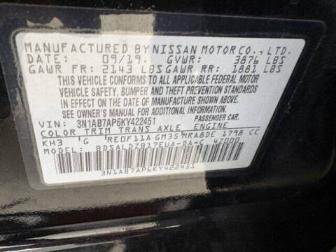 2019 Nissan Sentra SV