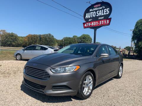 2013 Ford Fusion for sale at McAllister's Auto Sales LLC in Van Buren AR