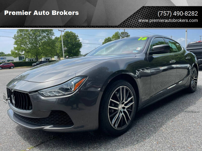 2016 Maserati Ghibli for sale at Premier Auto Brokers in Virginia Beach VA