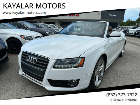 2010 Audi A5 for sale at KAYALAR MOTORS in Houston TX