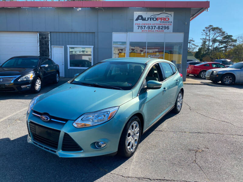 2012 Ford Focus for sale at AutoPro Virginia LLC in Virginia Beach VA