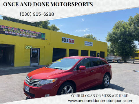 2009 Toyota Venza for sale at Once and Done Motorsports in Chico CA