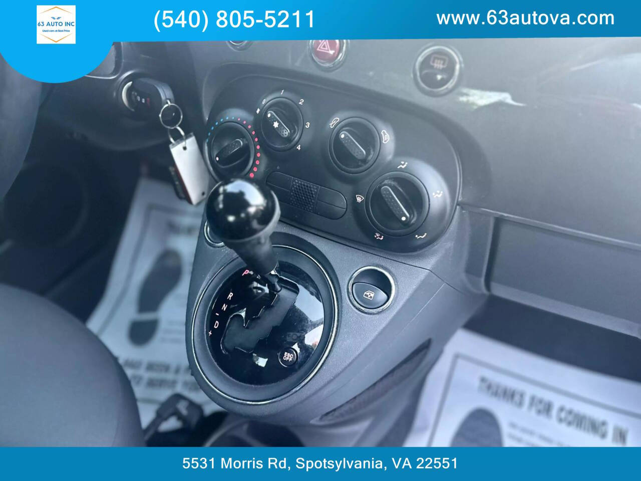 2012 FIAT 500 for sale at 63 Auto Inc in Spotsylvania, VA