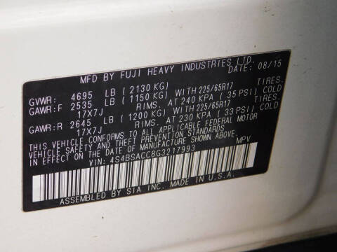 2016 Subaru Outback 2.5i Premium