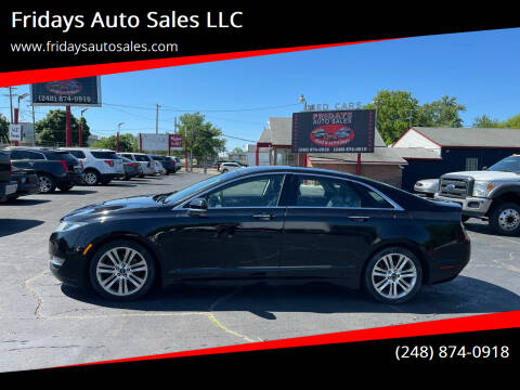 2016 Lincoln MKZ for sale at Fridays Auto Sales LLC in Pontiac MI