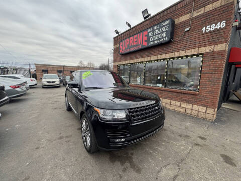 2016 Land Rover Range Rover for sale at Supreme Motor Groups in Detroit MI