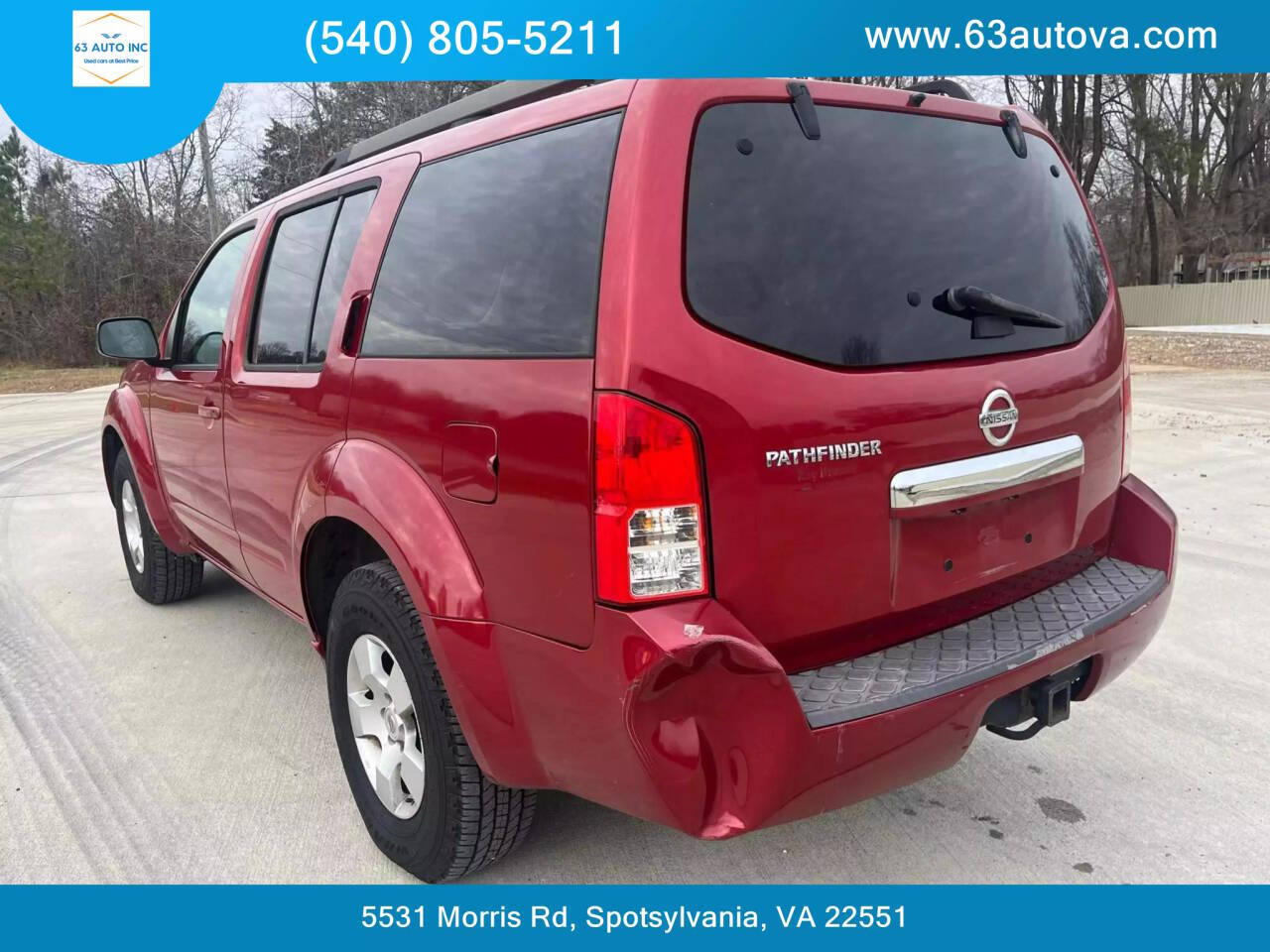 2009 Nissan Pathfinder for sale at 63 Auto Inc in Spotsylvania, VA