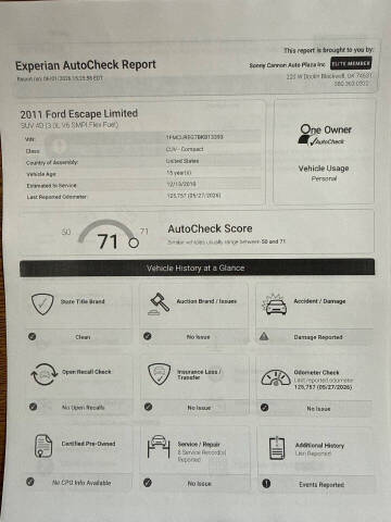 2011 Ford Escape Limited