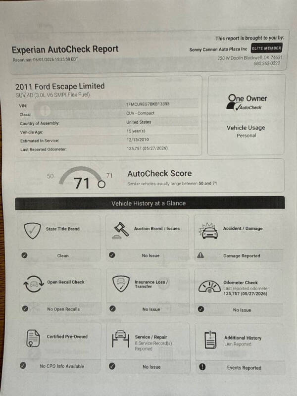 2011 Ford Escape Limited