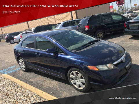 2006 Honda Civic for sale at 6767 AUTOSALES LTD / 6767 W WASHINGTON ST in Indianapolis IN