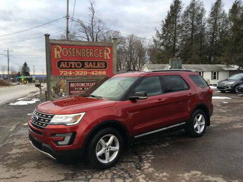 2017 Ford Explorer for sale at Rosenberger Auto Sales LLC in Markleysburg PA