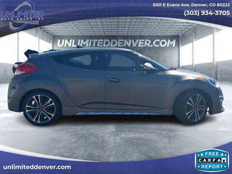 2016 Hyundai Veloster for sale at Unlimited Auto Sales in Denver CO