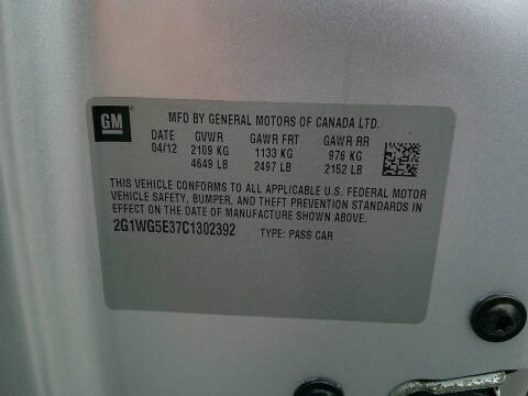 2012 Chevrolet Impala LT Fleet