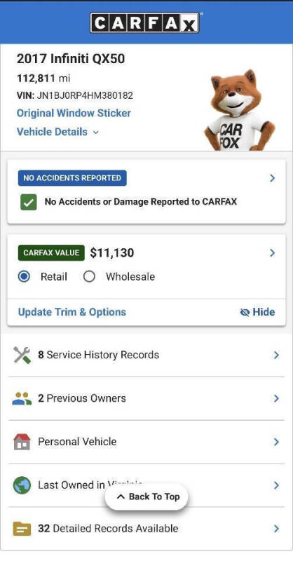 2017 Infiniti QX50