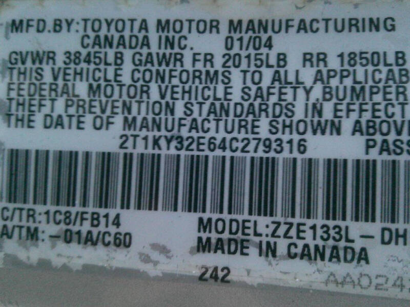 2004 Toyota Matrix XRS