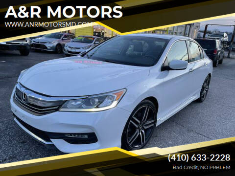 2016 Honda Accord for sale at A&R MOTORS in Baltimore MD