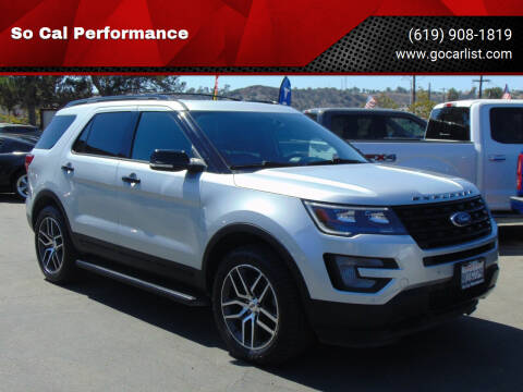 2017 Ford Explorer for sale at So Cal Performance in San Diego CA