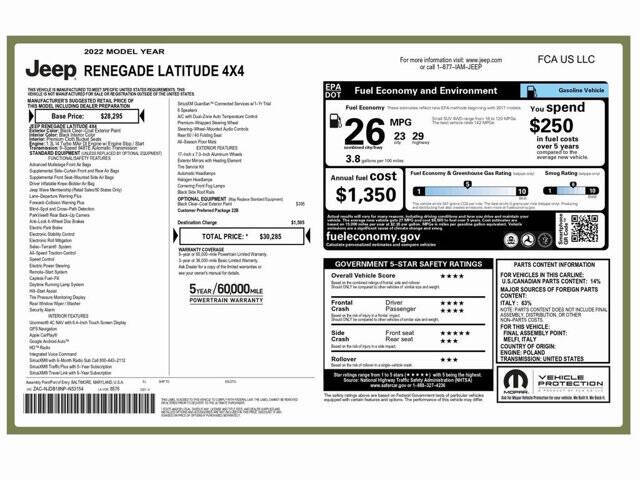 2022 Jeep Renegade Latitude