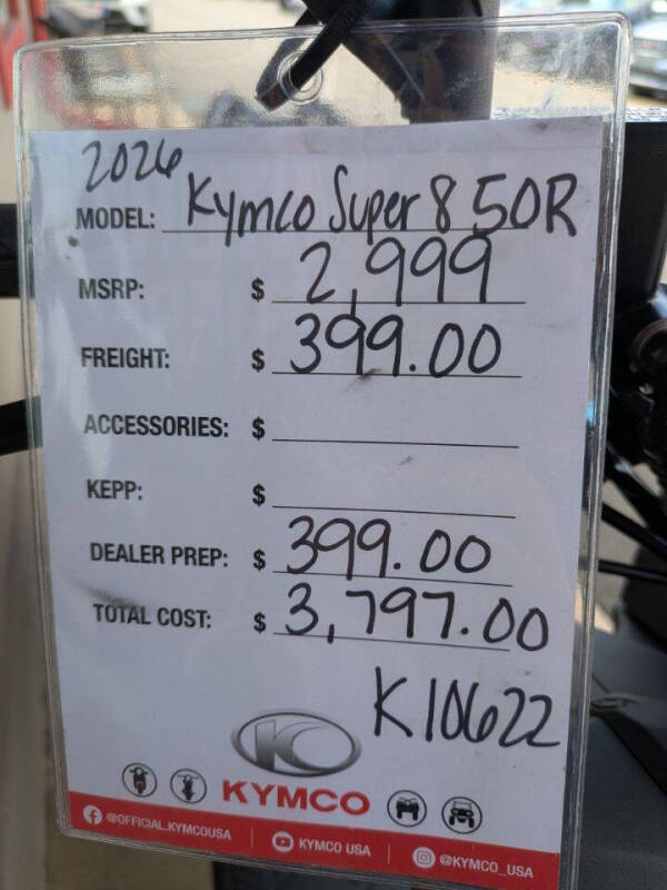 2026 Kymco SUPER 8 50R