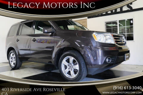 2012 Honda Pilot for sale at Legacy Motors Inc in Roseville CA