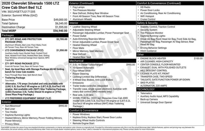 2020 Chevrolet Silverado 1500