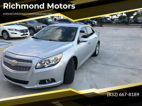 2013 Chevrolet Malibu for sale at Richmond Motors COMPANY LLC in Houston TX