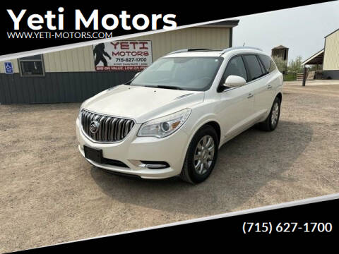 2013 Buick Enclave for sale at Yeti Motors in Deerbrook WI