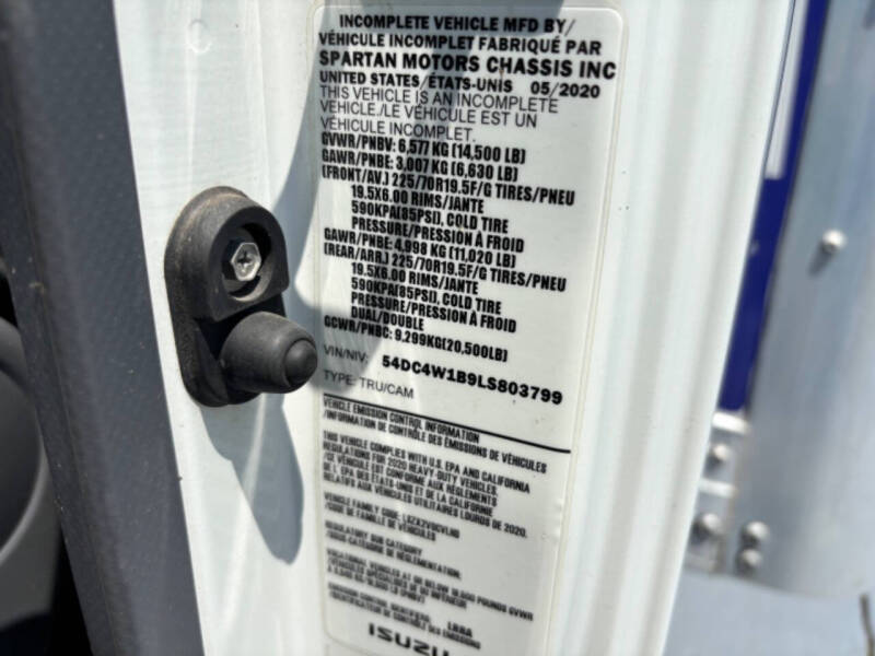 2020 Isuzu Duct Cleaning Box Van