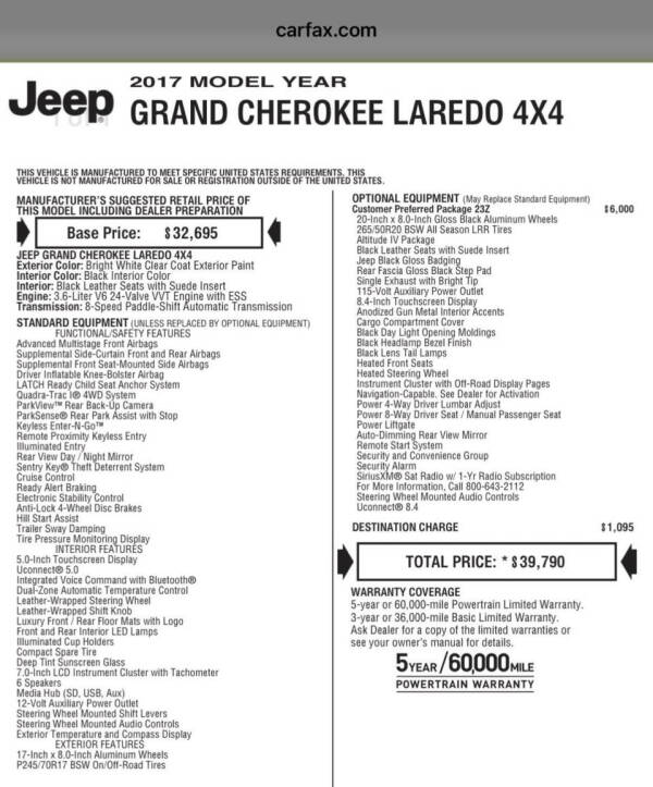 2017 Jeep Grand Cherokee Altitude