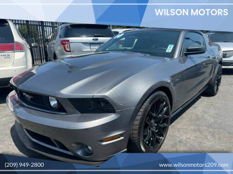 2010 Ford Mustang for sale at WILSON MOTORS in Stockton CA