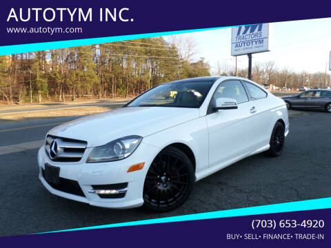 2013 Mercedes-Benz C-Class for sale at AUTOTYM INC. in Fredericksburg VA