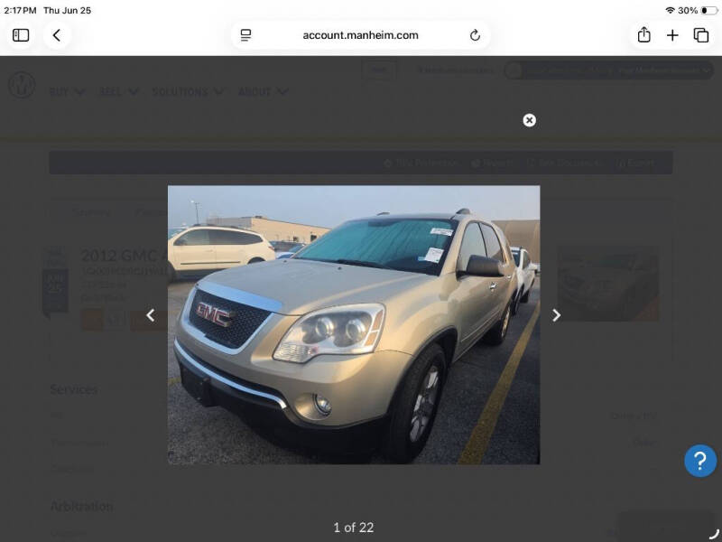 2012 GMC Acadia SLE
