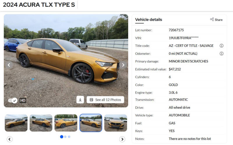 2024 Acura TLX SH-AWD Type S